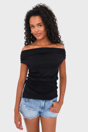 "Shoulder" top black