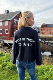 “MMT” cardigan navy