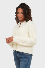 "Olivia" Cardigan White