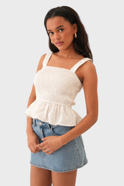 "Bloom" top blanco