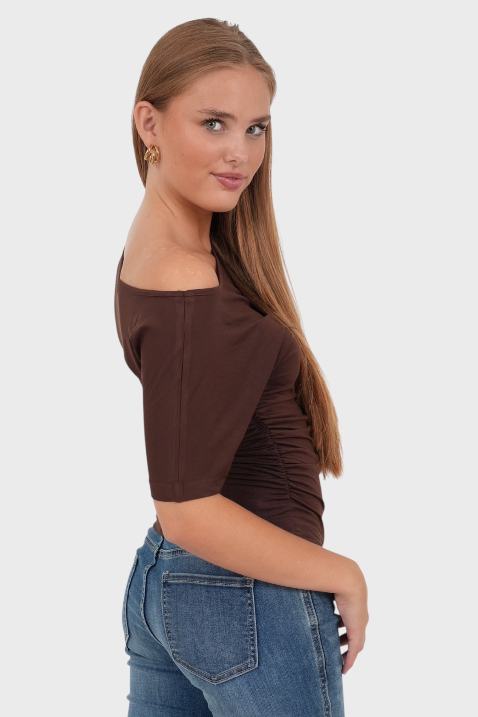 "Zara" top brown