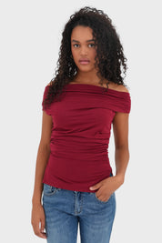 "Shoulder" top bordeaux