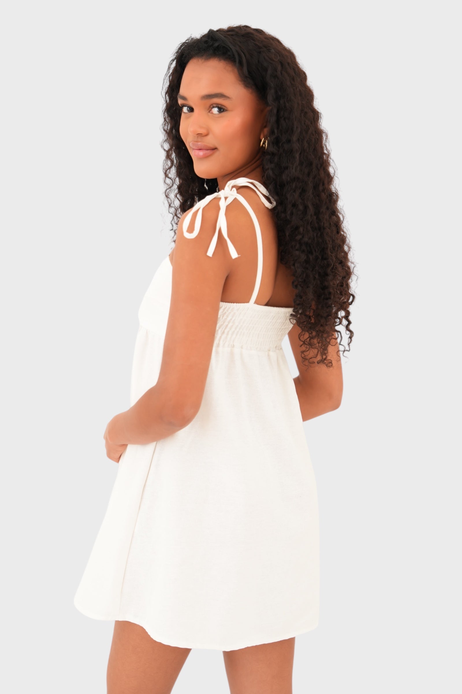 "Angel" Dot Dress White