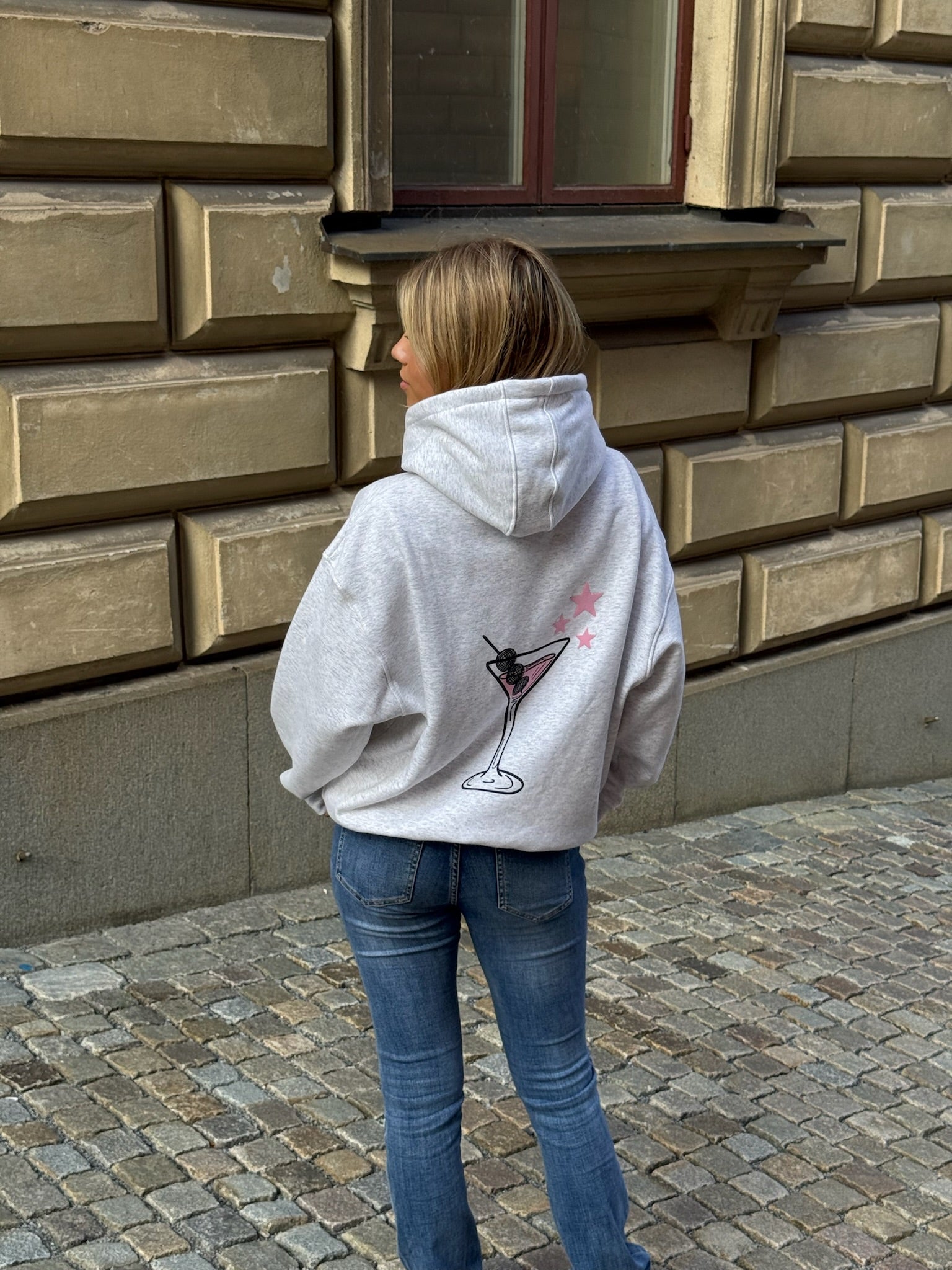 "Cocktail" hoodie grey