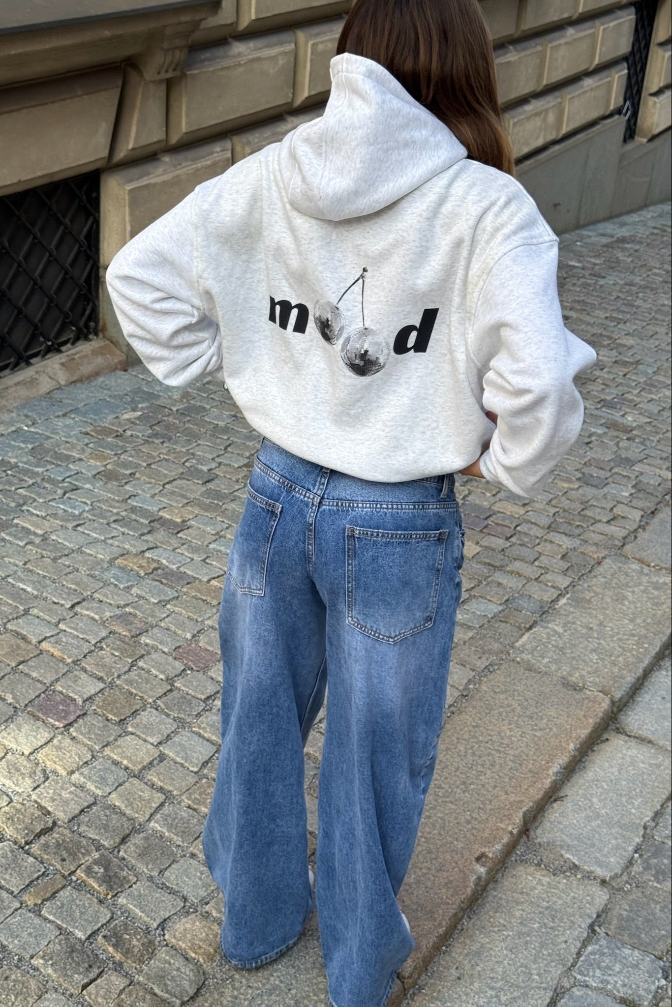 "Disco" hoodie grey