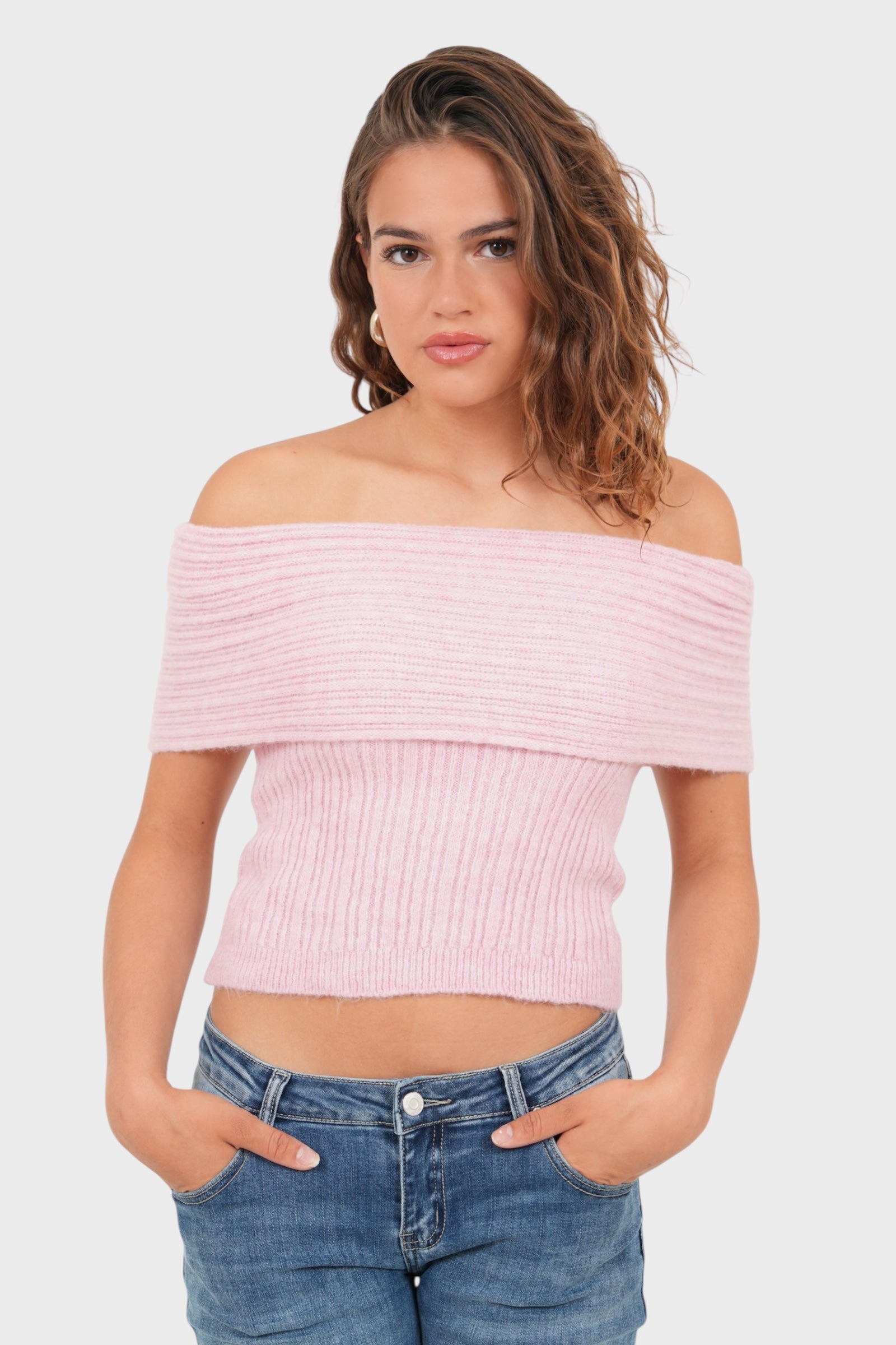 "Flore" top light pink
