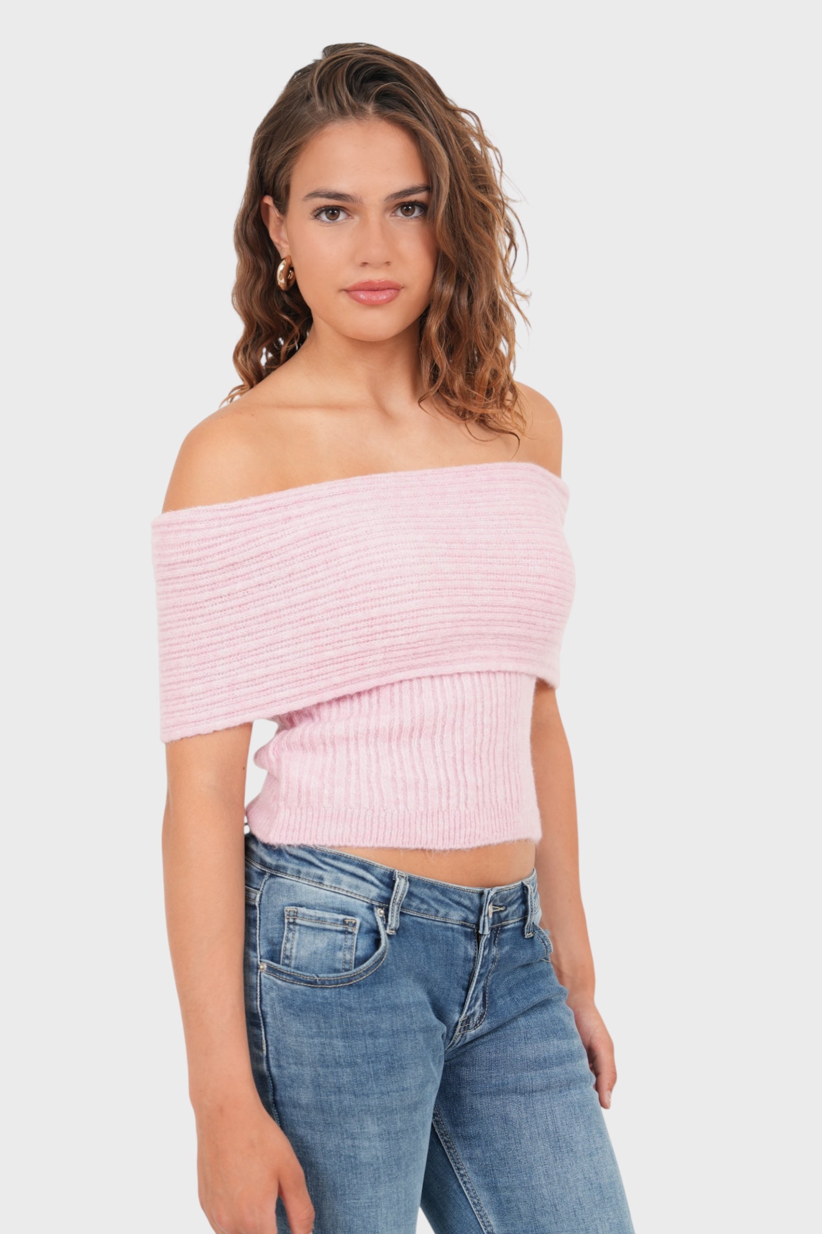 "Flore" top light pink