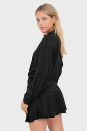"Satin" dress black