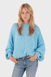 Pullover „Keep me warm“ blau