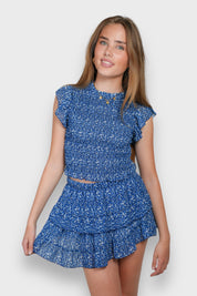 "Wildflower" skirt blue