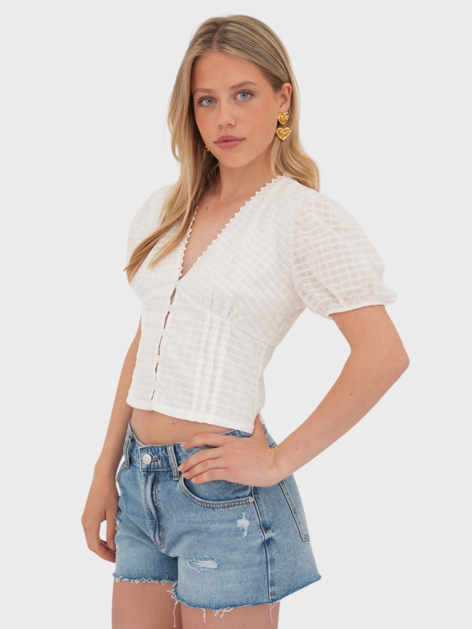 "Skye" blouse white ( PRE ORDER )