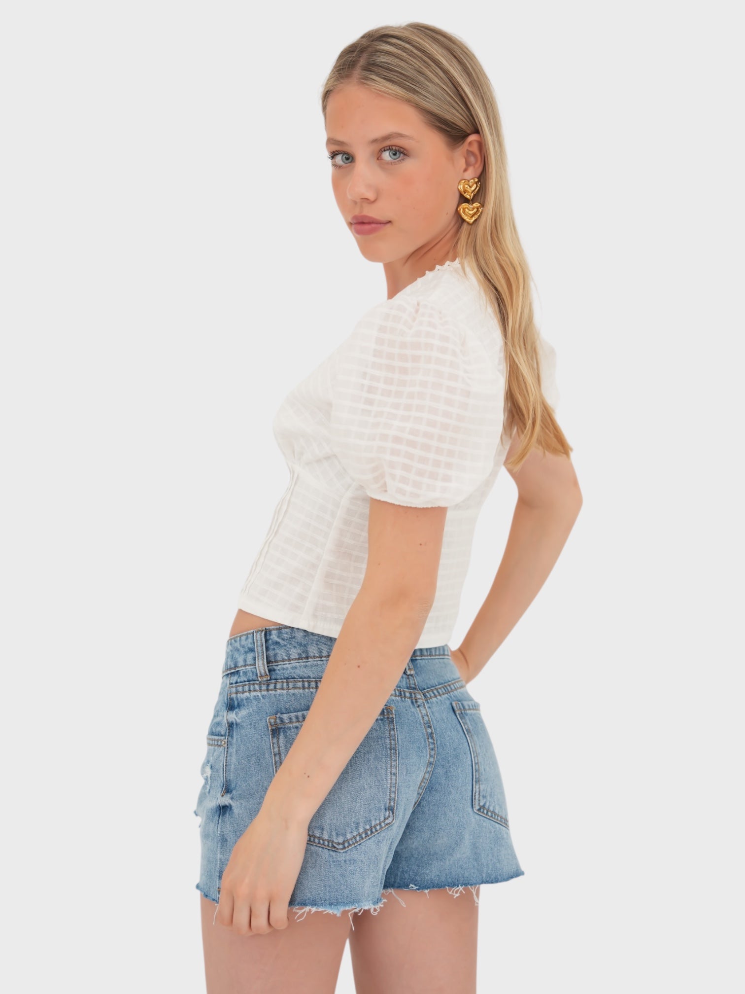 "Skye" blouse white ( PRE ORDER )