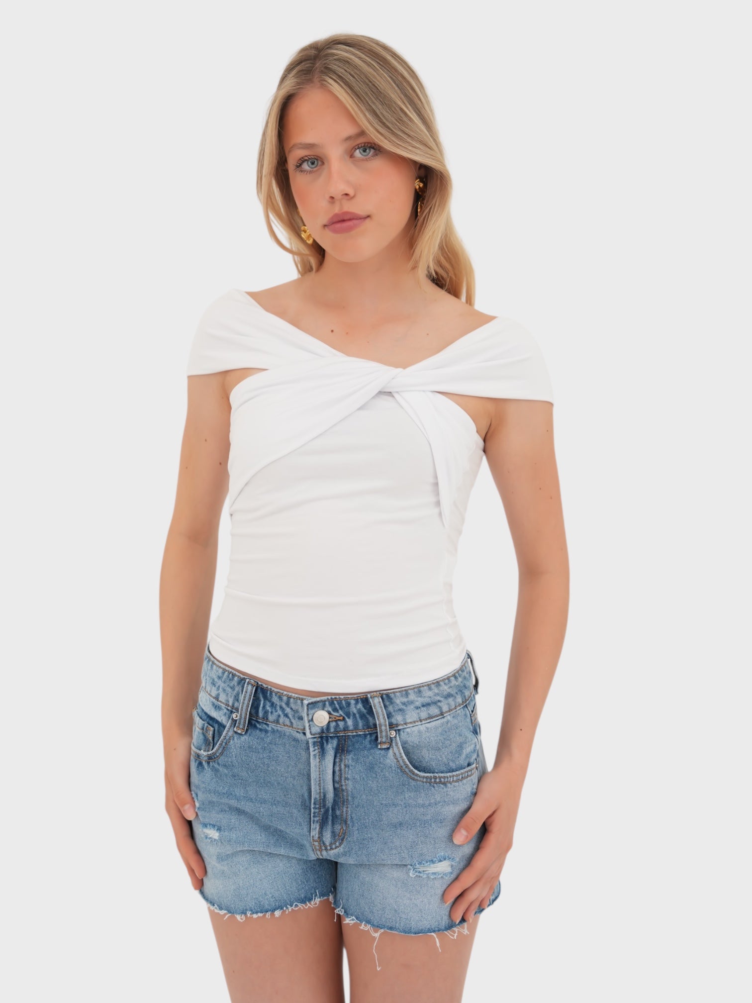 "Cannes" top white