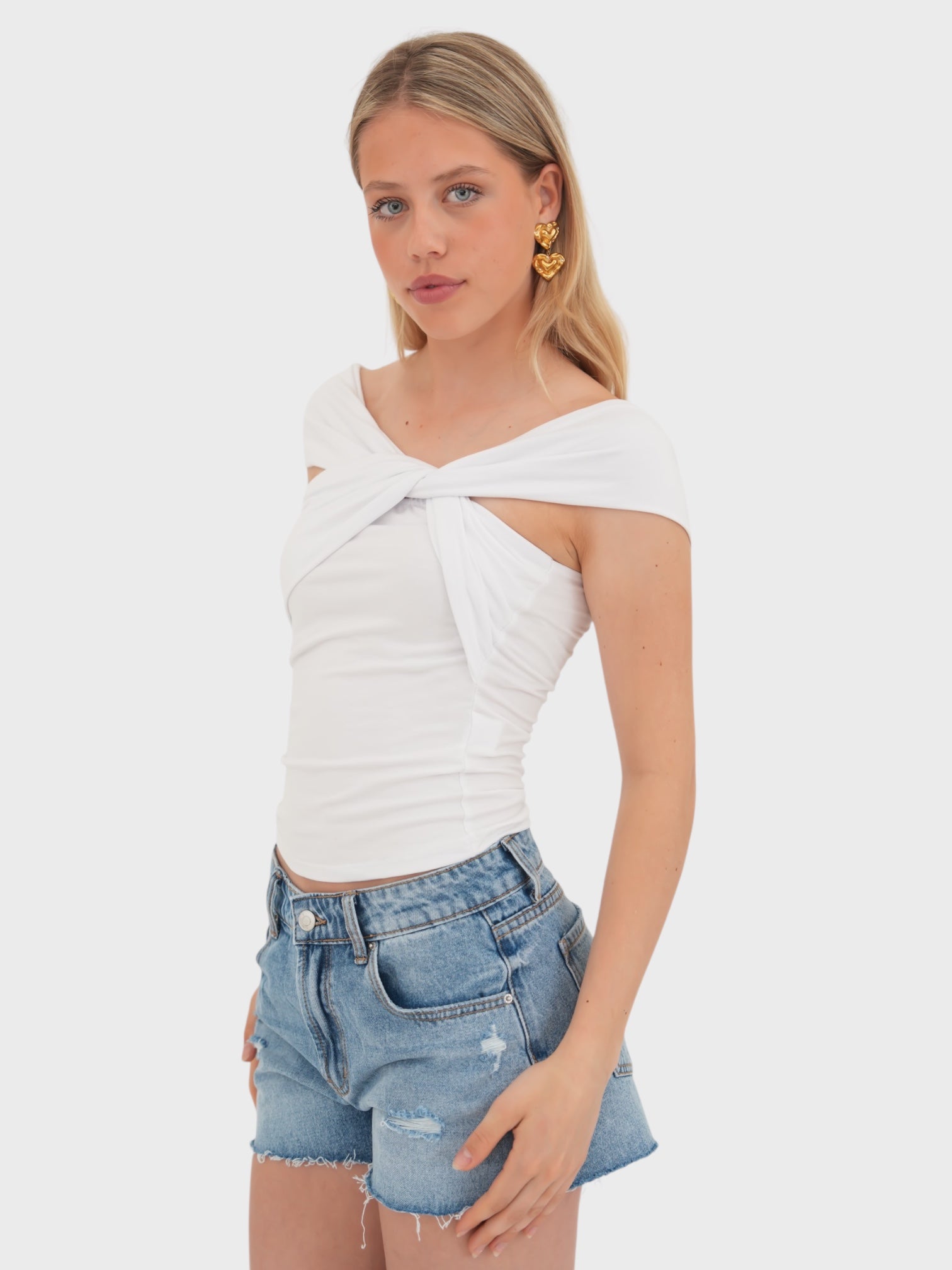 "Cannes" top white