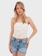 "Lisbon" top white