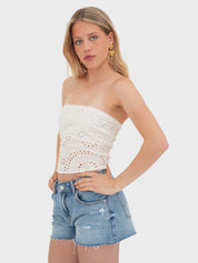 "Lisbon" top white