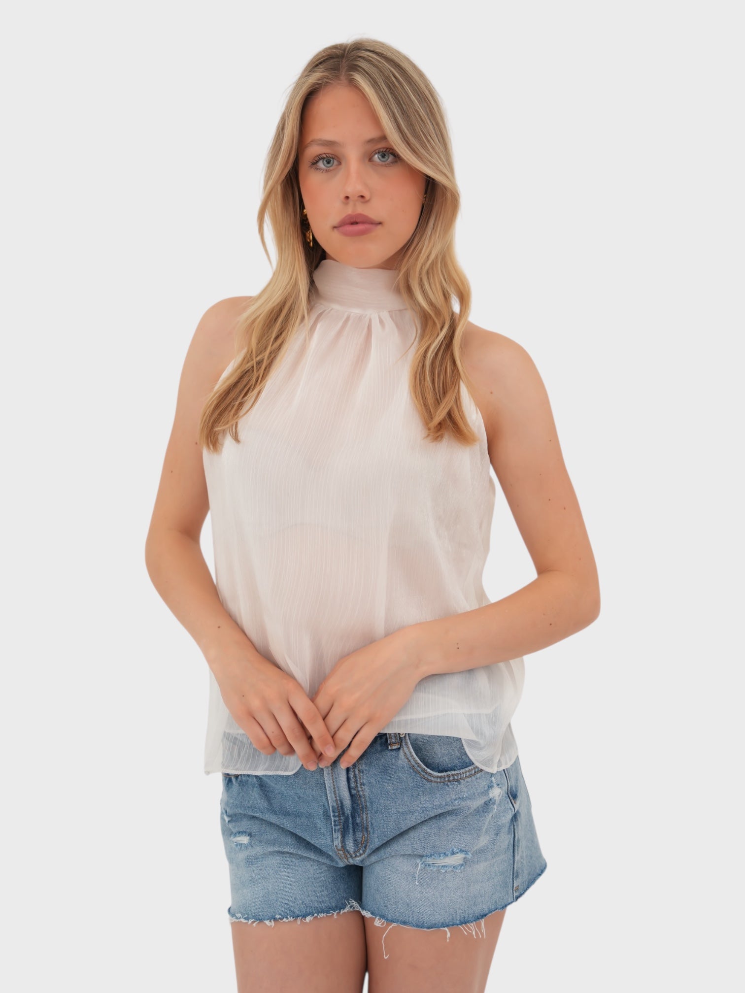 "Rosa" top white