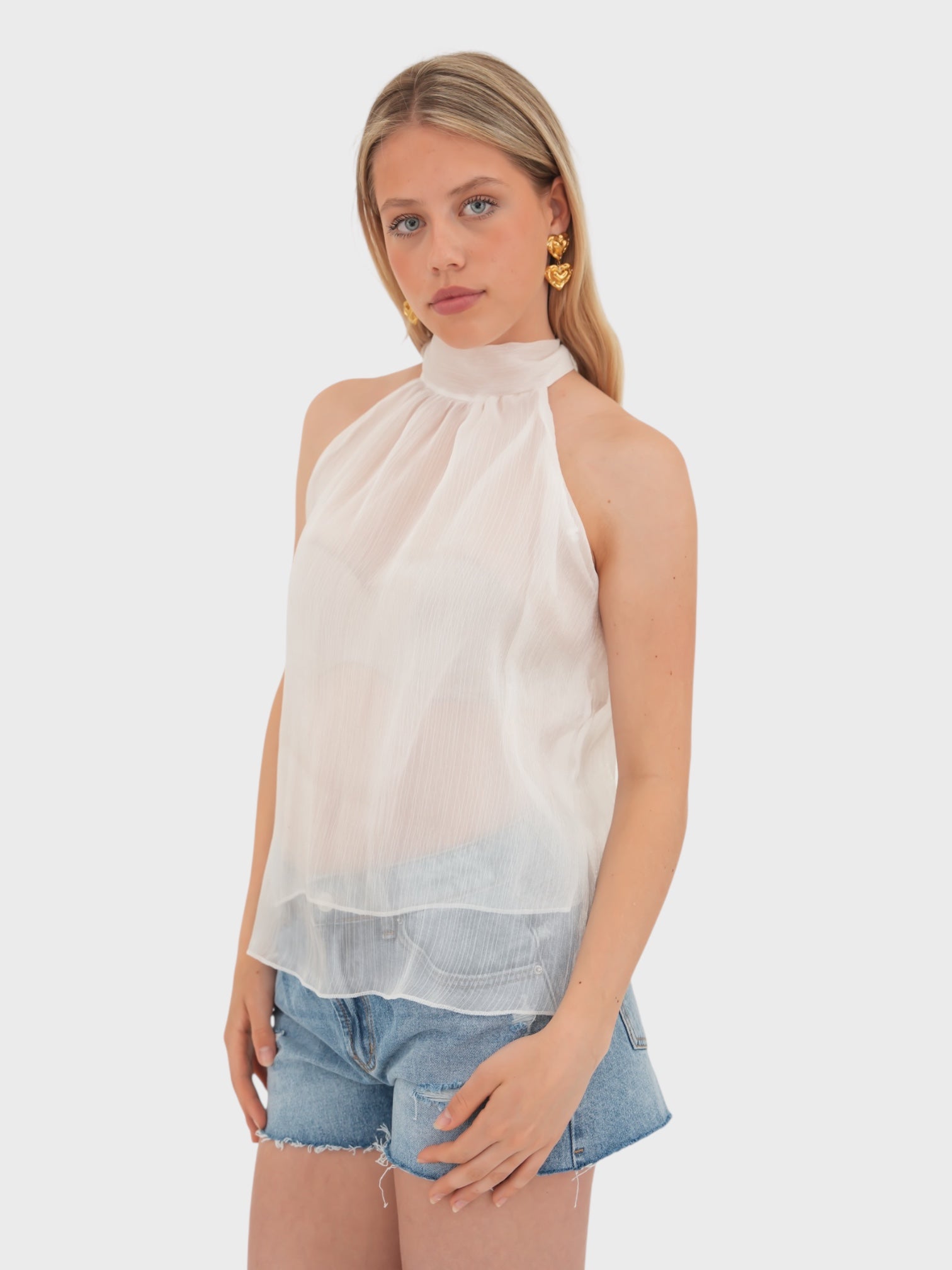 "Rosa" top white
