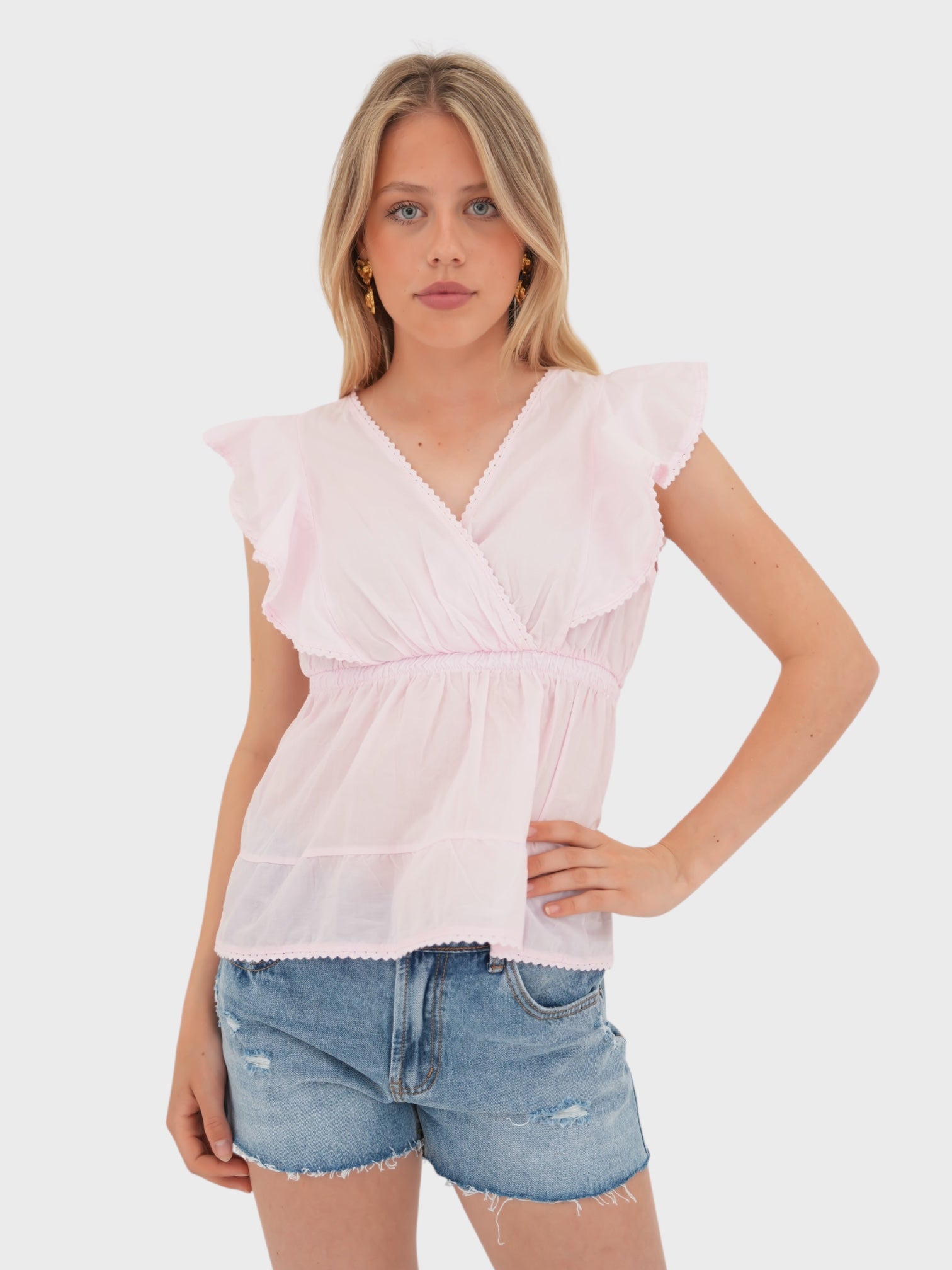 "Blooming" blouse light pink (PRE ORDER)