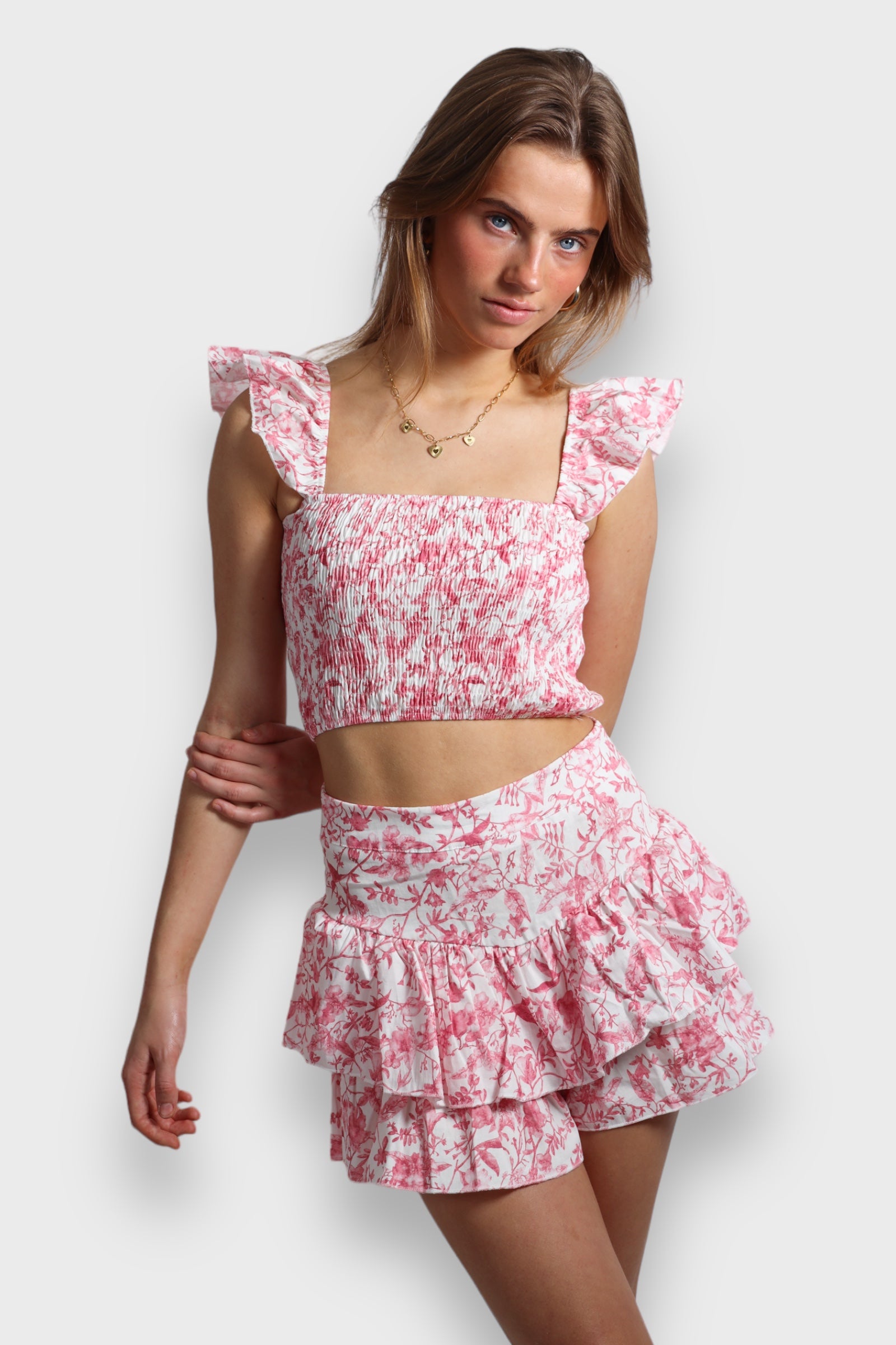 "Flower" kjol rosa