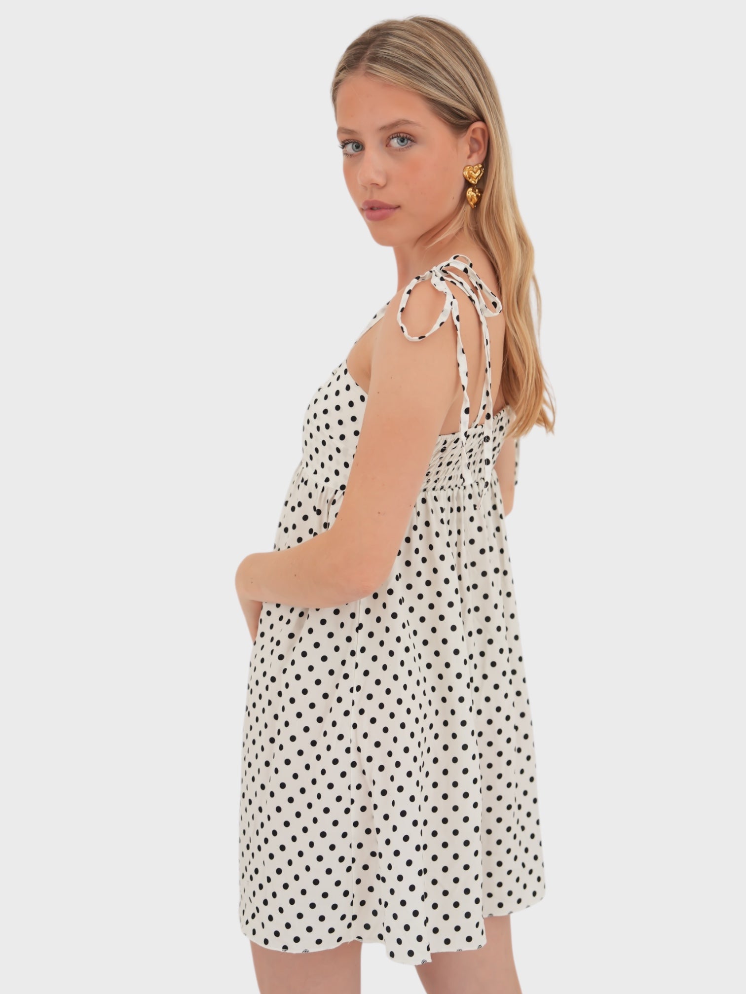 "Angel dot" dress white (PRE ORDER)
