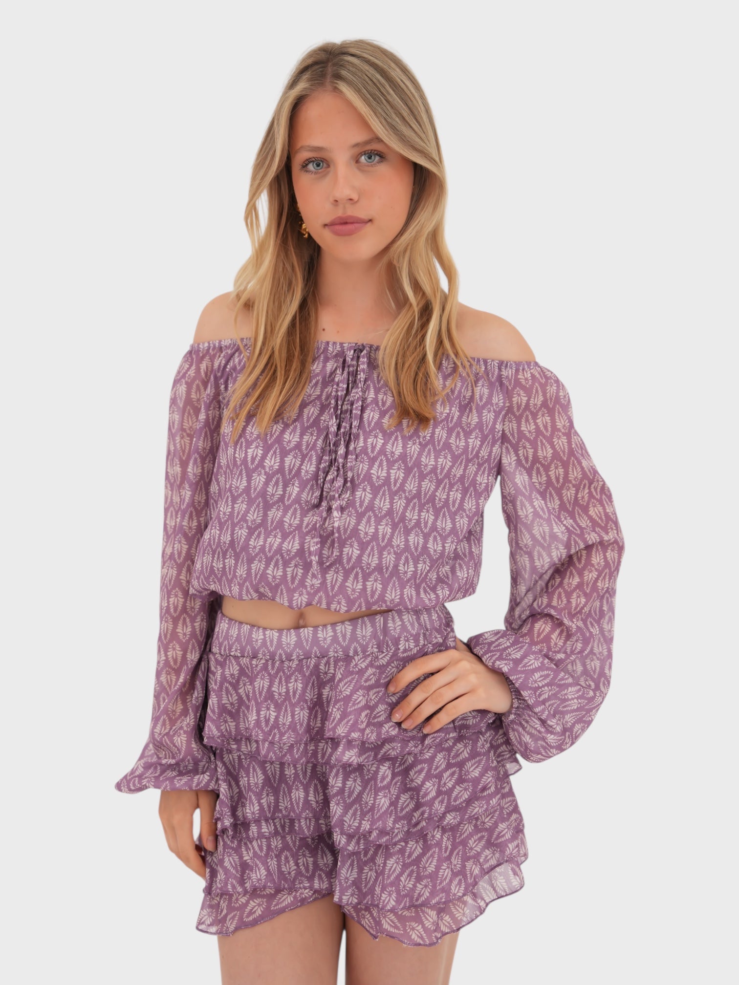 "Stella" blouse purple ( PRE ORDER)
