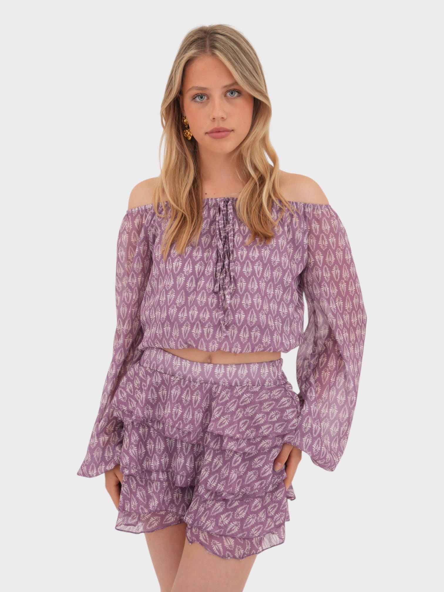 "Stella" blouse purple ( PRE ORDER)