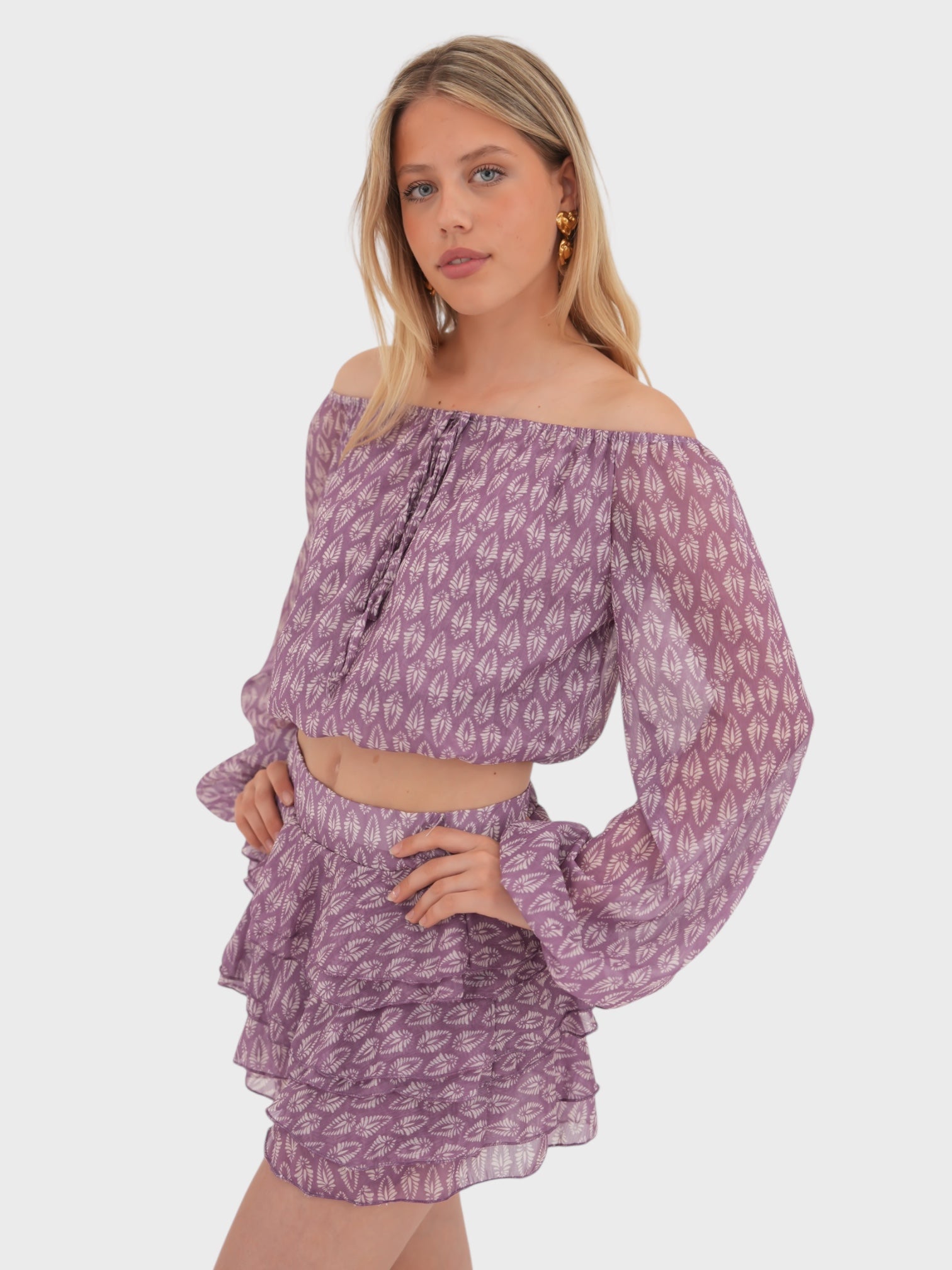 "Stella" blouse purple ( PRE ORDER)