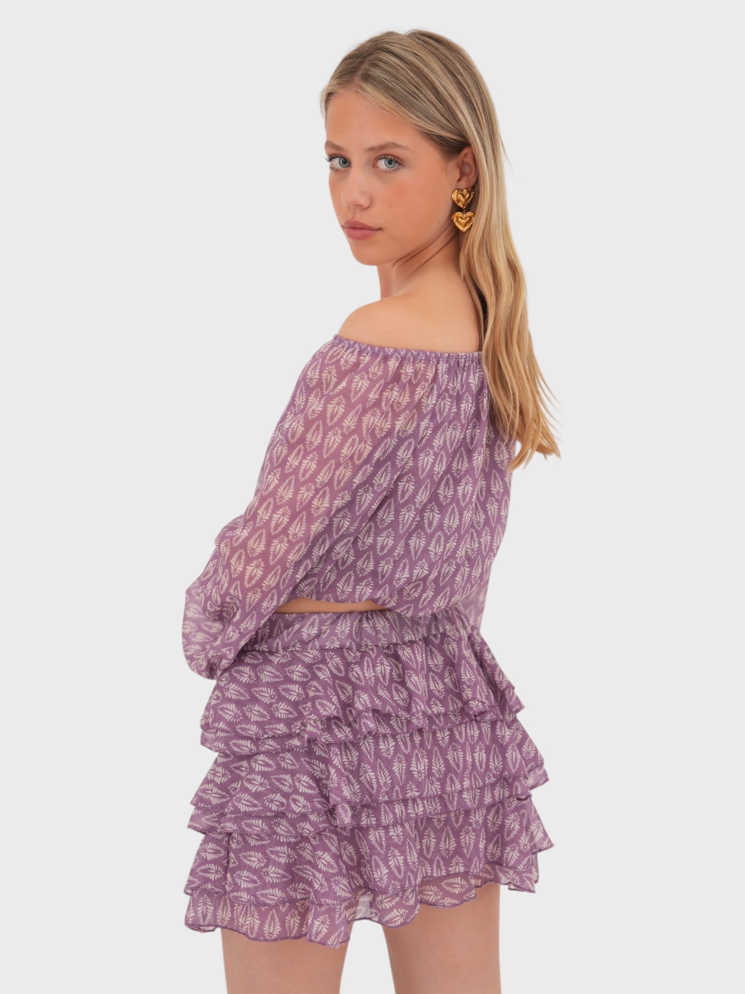 "Stella" blouse purple ( PRE ORDER)