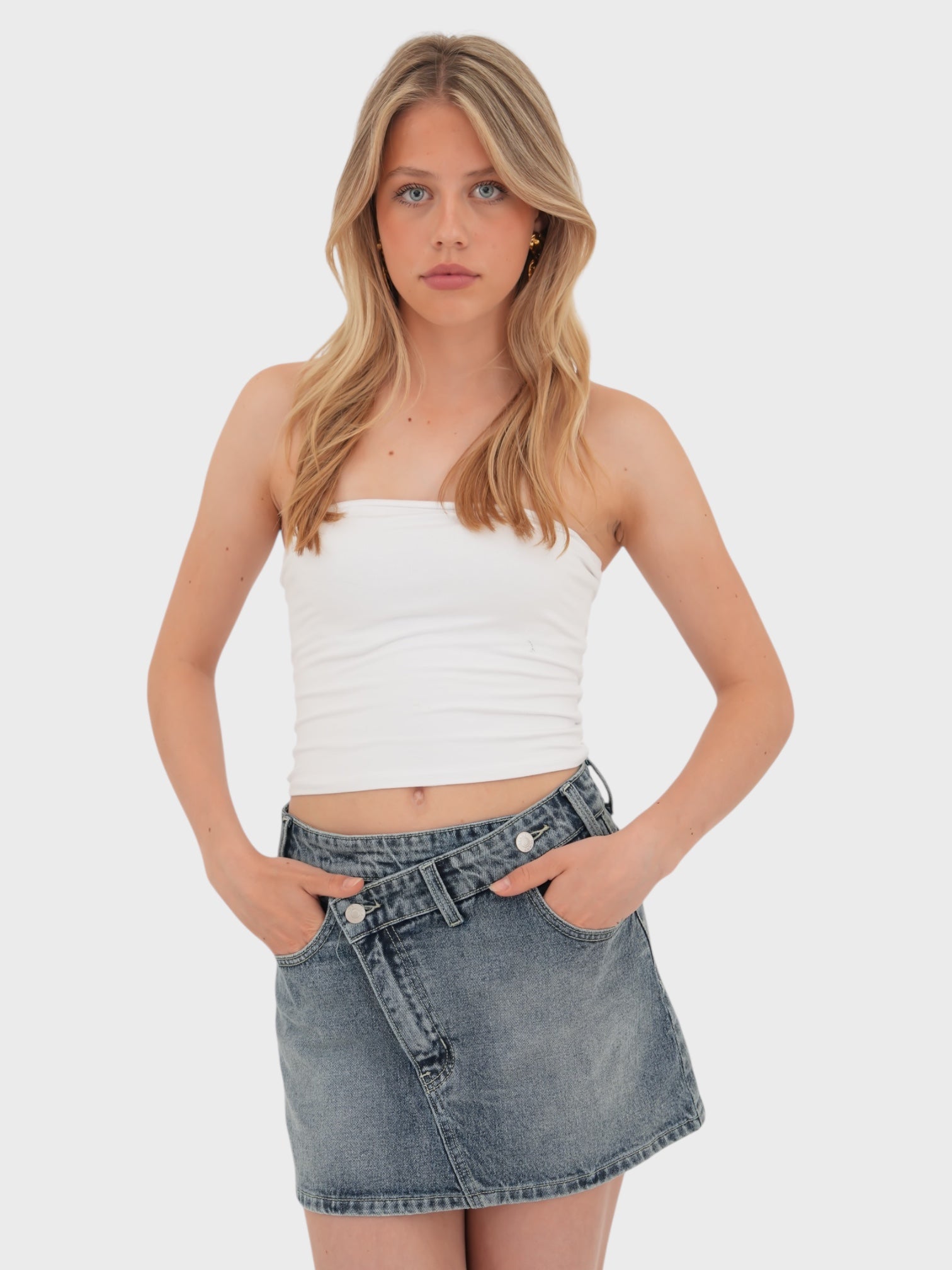 "Breezy" denim skirt blue ( PRE ORDER )