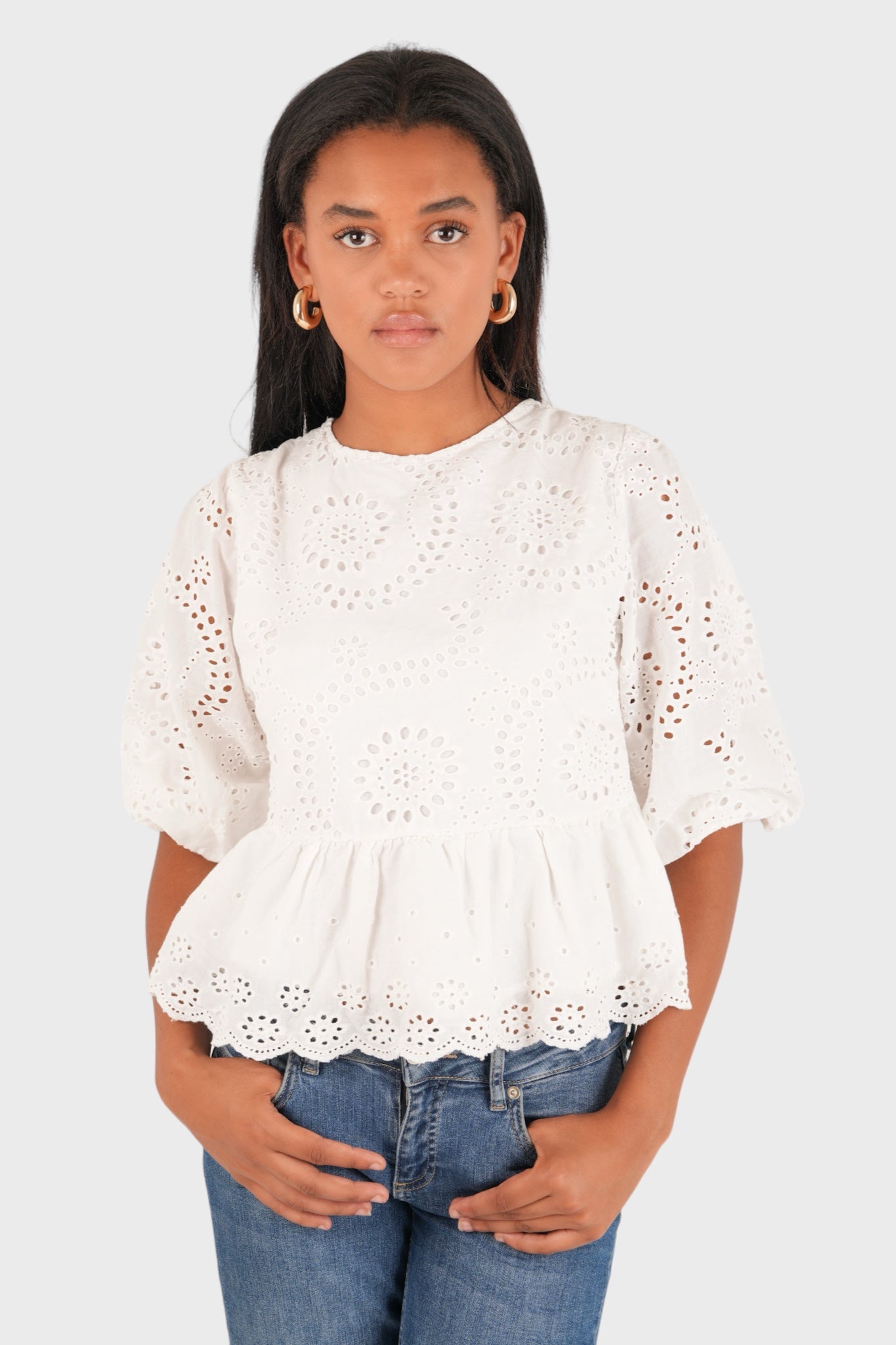 "Dazzle" blouse white