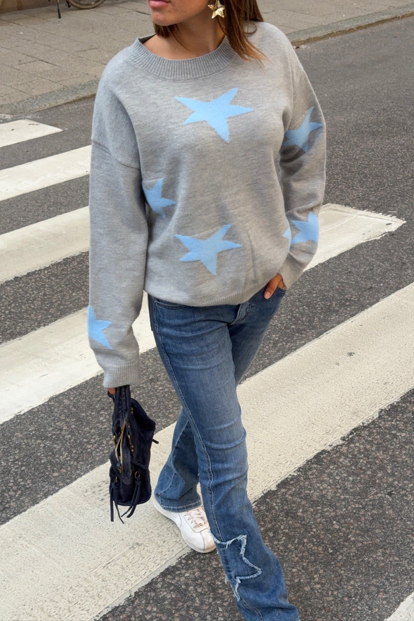 "Star" sweater blue