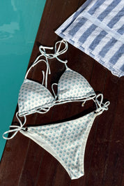 "Palm" Bikini Top Green