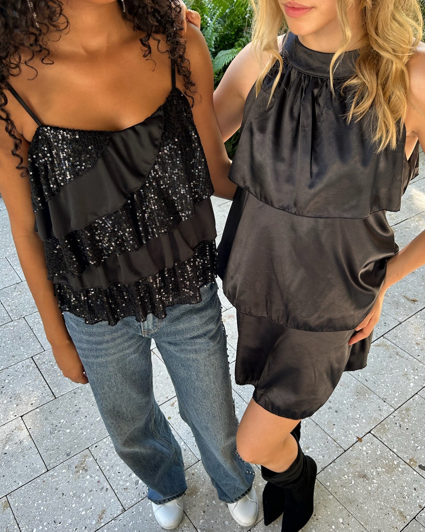 "Millie" top black