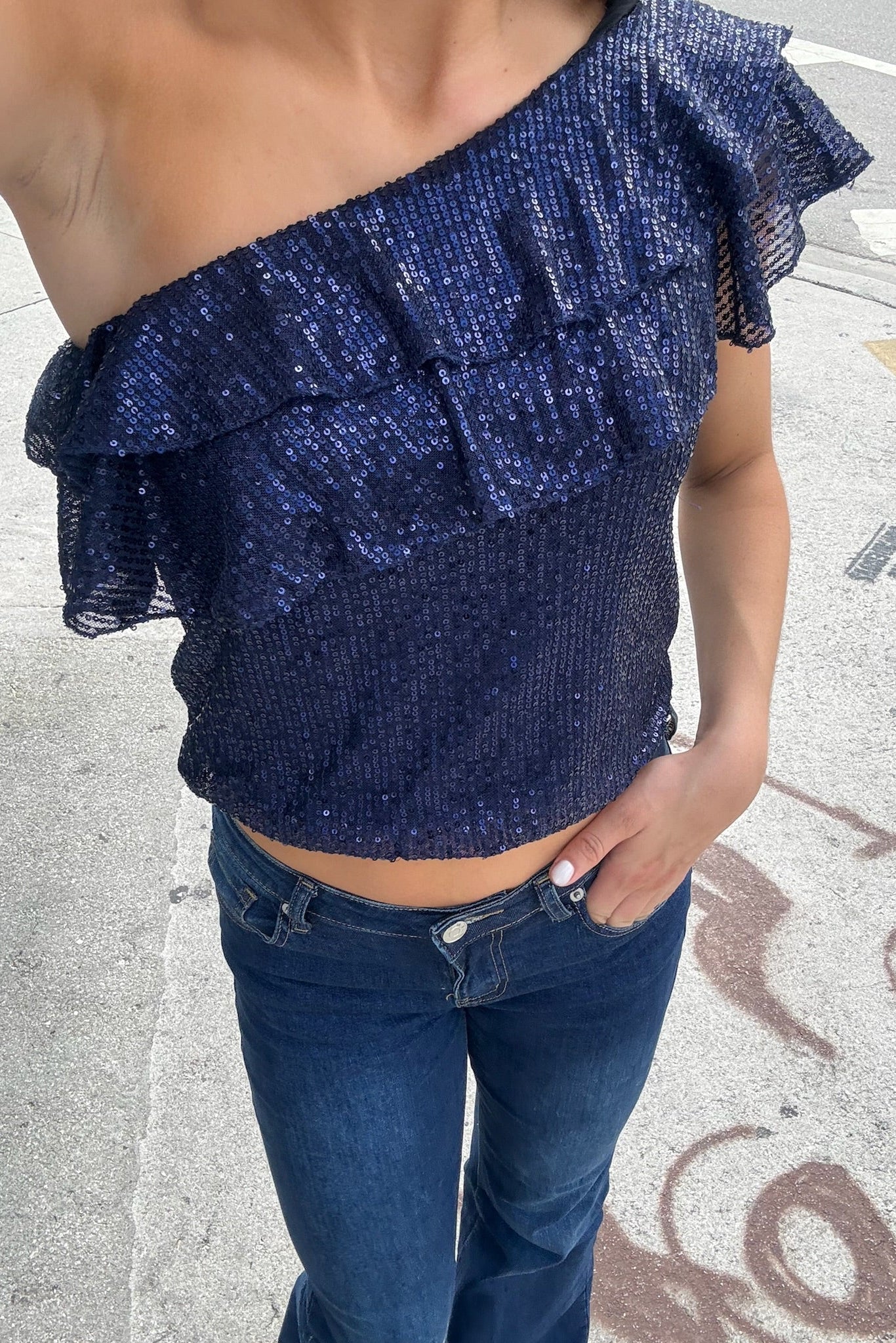 "Soho" top navy