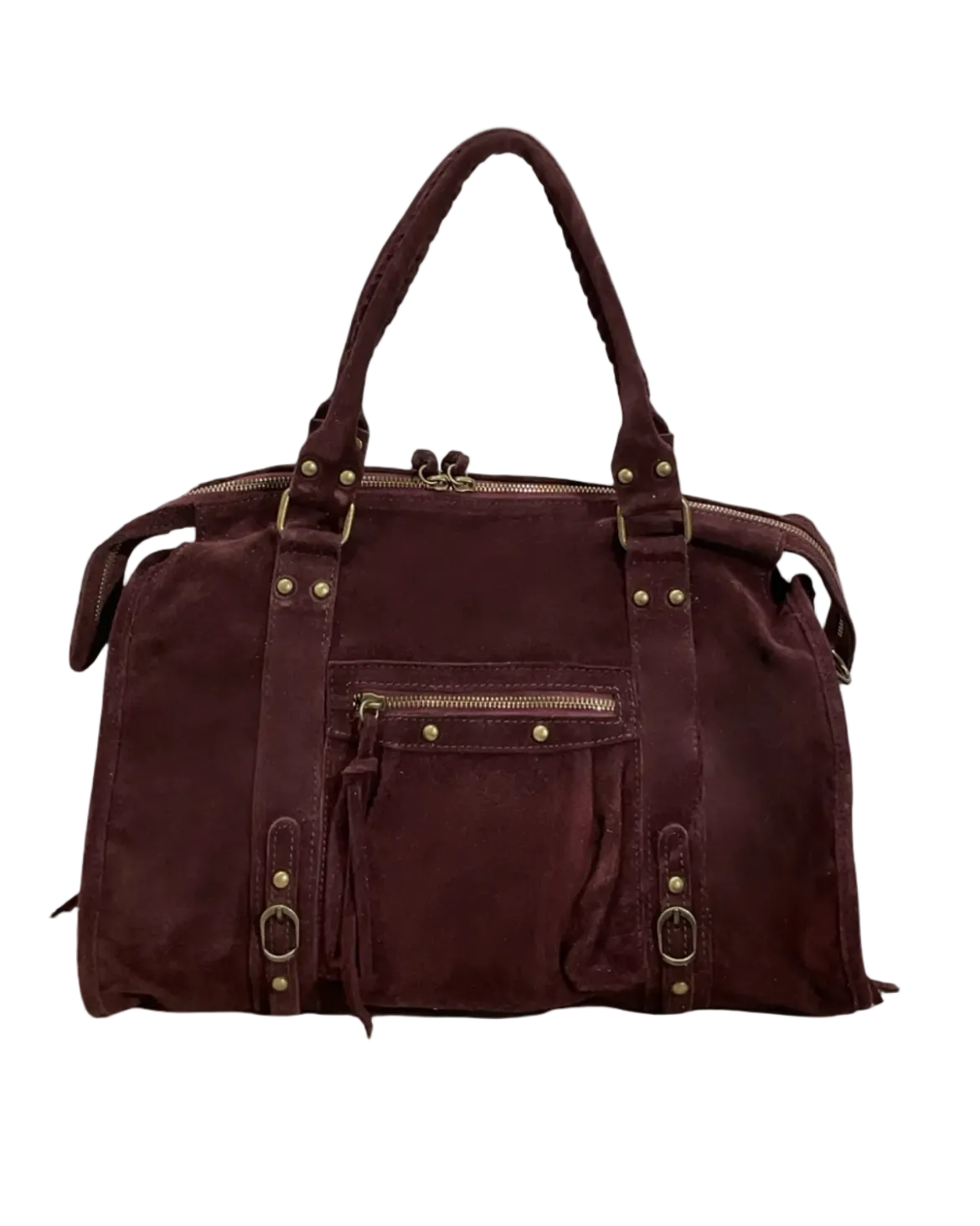 "Maggy" bag bordeaux real leather