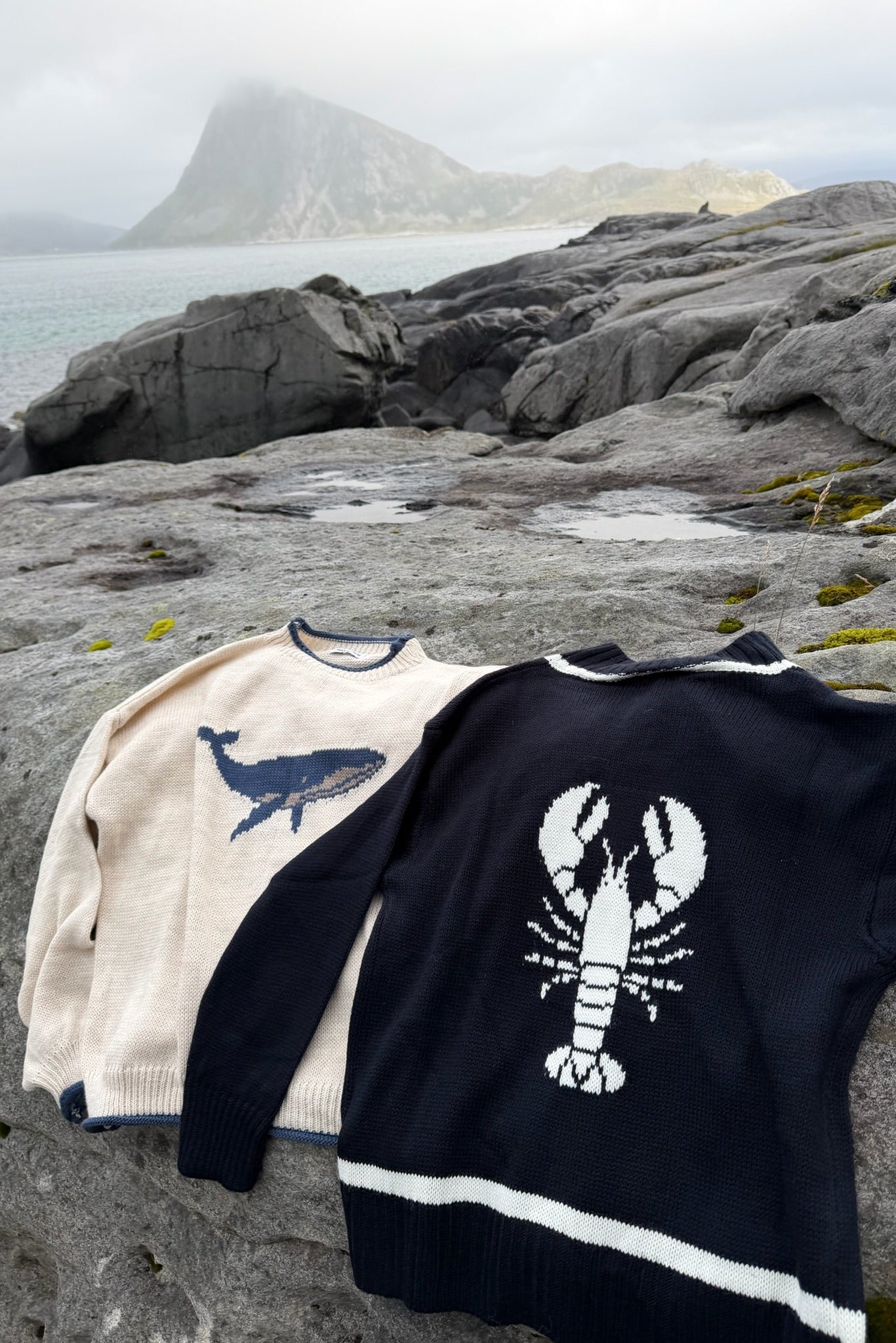 "Whale” sweater beige
