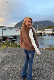 "Alva” gilet brown