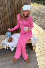 "Tessa” pants striped pink