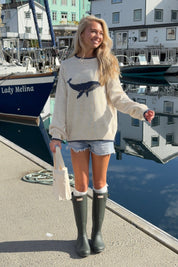 "Whale” sweater beige