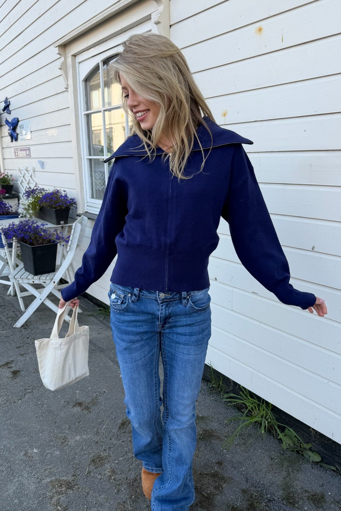 "Sahra” cardigan navy