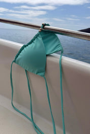 "Marina” bikini top blue
