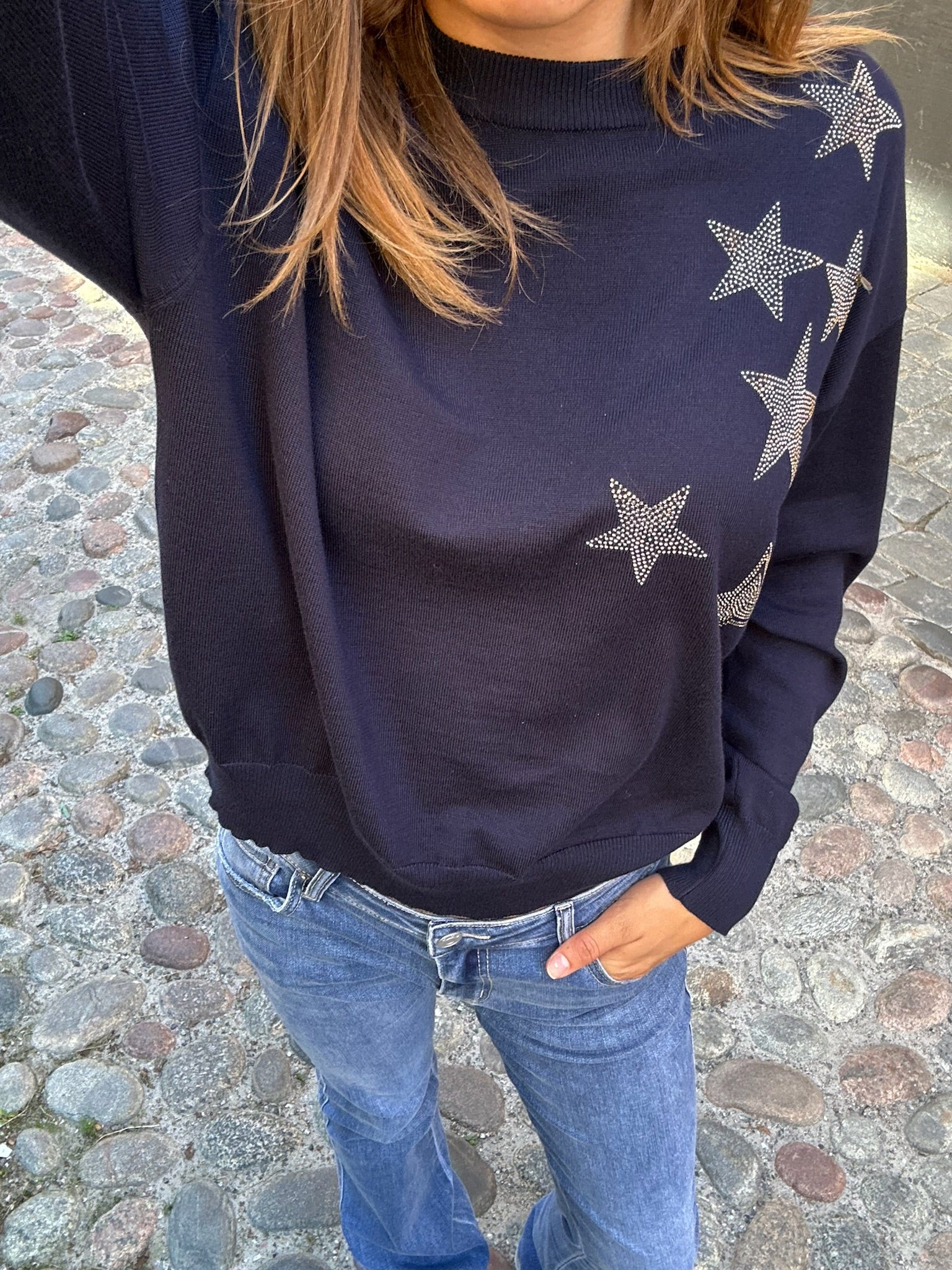 "Starshine" Sweater Navy