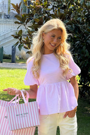 "June" Bluse Pink