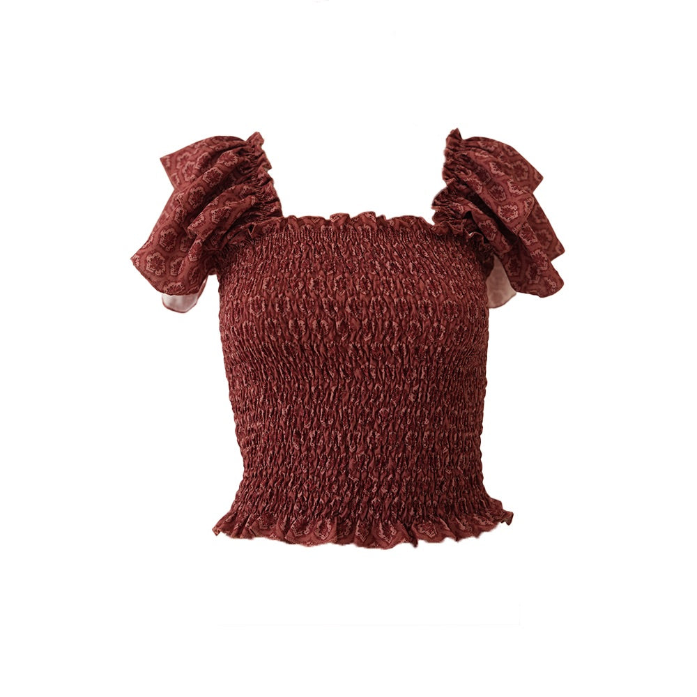 "Aruba" ruffle top