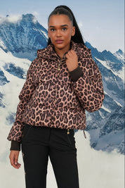 "Leopard" ski jacket brown