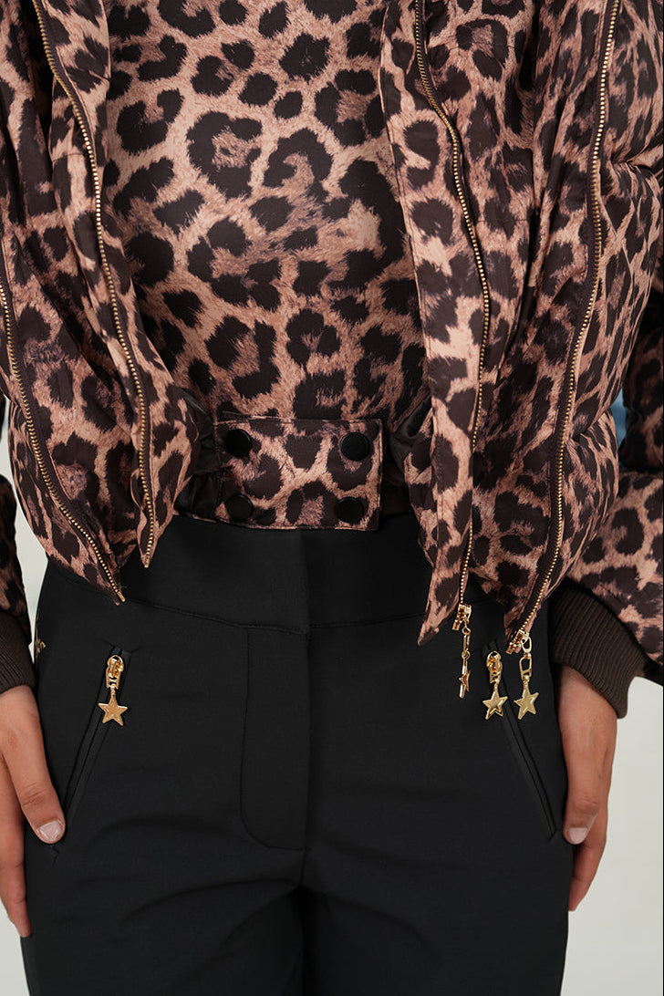 "Leopard" ski jacket brown