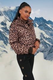 "Leopard" ski jacket brown