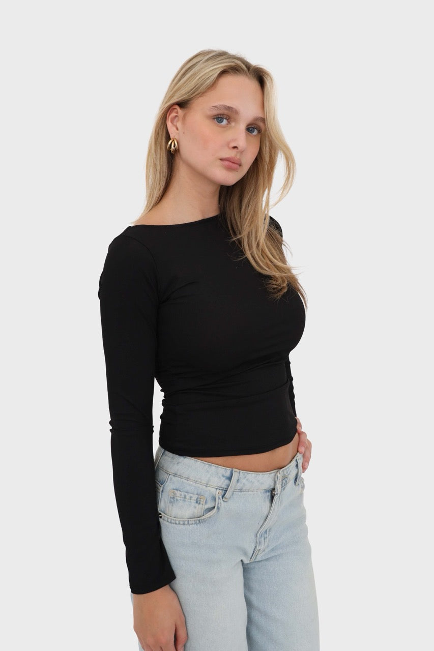 "Basic" top black