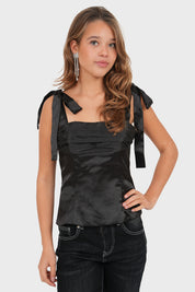 "Lucie" top black